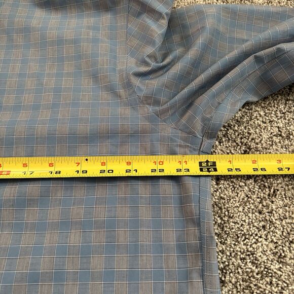 UNTUCKit Buriano Blue Gray Check Regular Fit Cotton Shirt Men’s Size XL - Picture 11 of 12